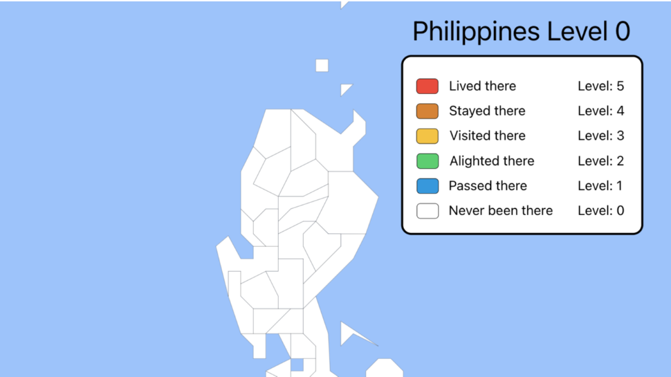 philippine travel map by denz